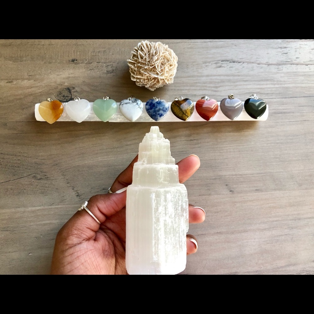 Mini Heart Shaped Crystal Pendant | Meditation Stone Jewelry Necklace Gift